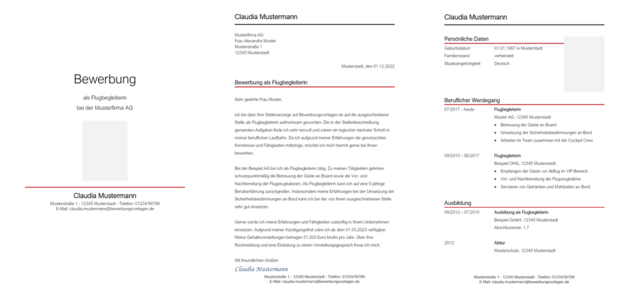 Bewerbung Flugbegleiter Bewerbung Flugbegleiter / Flugbegleiterin - Bewerbungsvorlagen.de