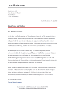 48+ Aussagekräftige Bewerbung Gärtner Ungelernt, Was müssen