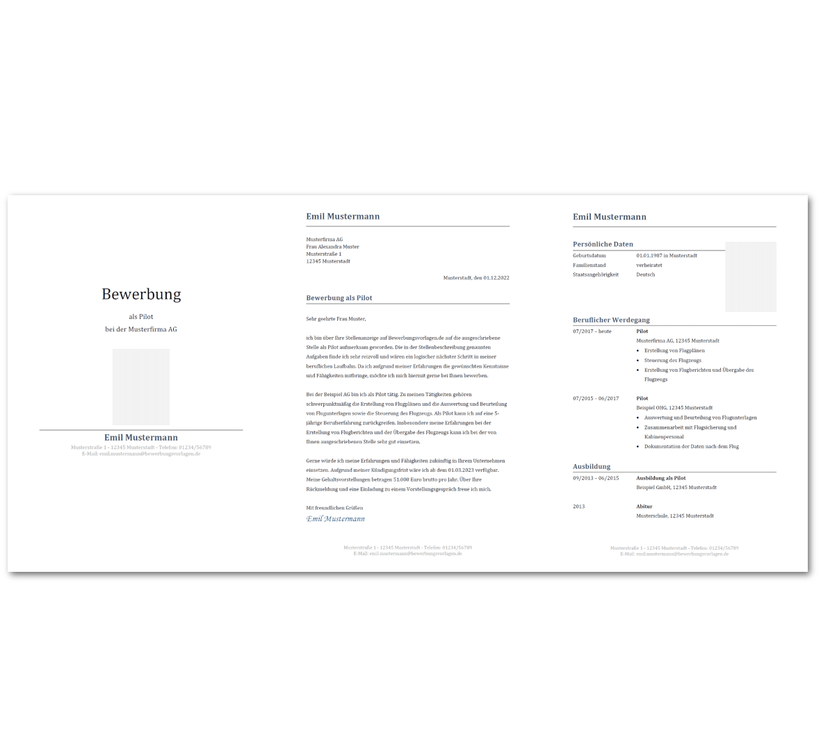 Bewerbung Pilot / Pilotin - Bewerbungsvorlagen.de
